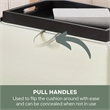 Convenience Concepts Designs4Comfort Accent Storage Ottoman White Faux Leather