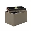 Convenience Concepts Designs4Comfort Accent Storage Ottoman in Gray Faux Leather