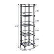 Convenience Concepts Designs2Go 5-Tier Folding Metal Shelf in Black Metal Finish
