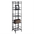 Convenience Concepts Designs2Go 5-Tier Folding Metal Shelf in Black Metal Finish