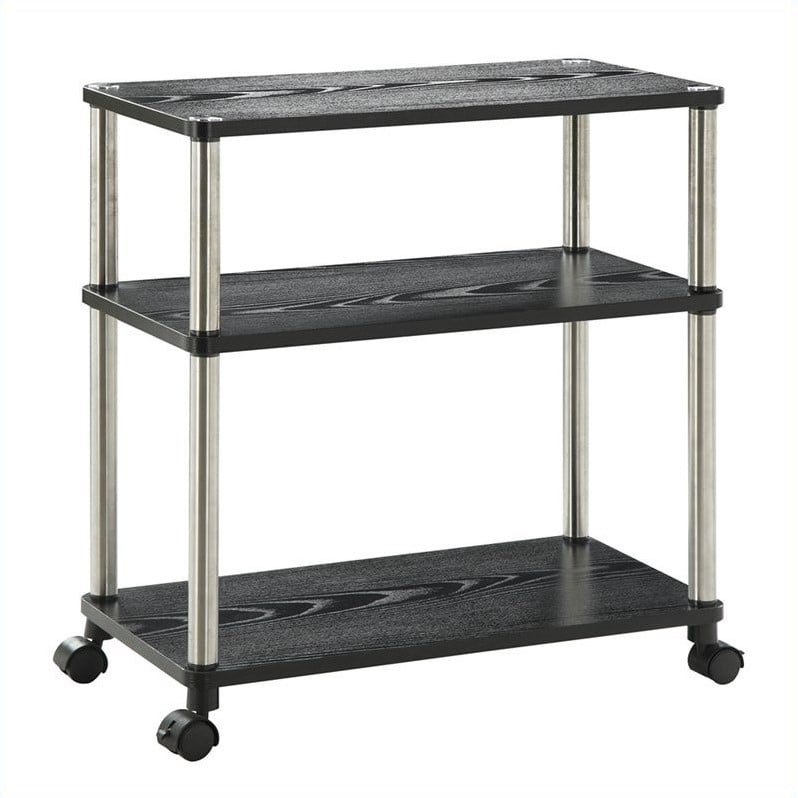 Convenience Concepts Designs2Go Office Caddy in Black Wood Finish