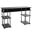 Convenience Concepts Designs2Go No Tools Student Desk in Black Wood Finish