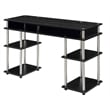 Convenience Concepts Designs2Go No Tools Student Desk in Black Wood Finish