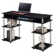 Convenience Concepts Designs2Go No Tools Student Desk in Black Wood Finish