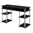 Convenience Concepts Designs2Go No Tools Student Desk in Black Wood Finish