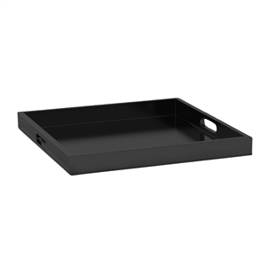 Convenience Concepts Palm Beach Tray in Black Wood Finish with Handles