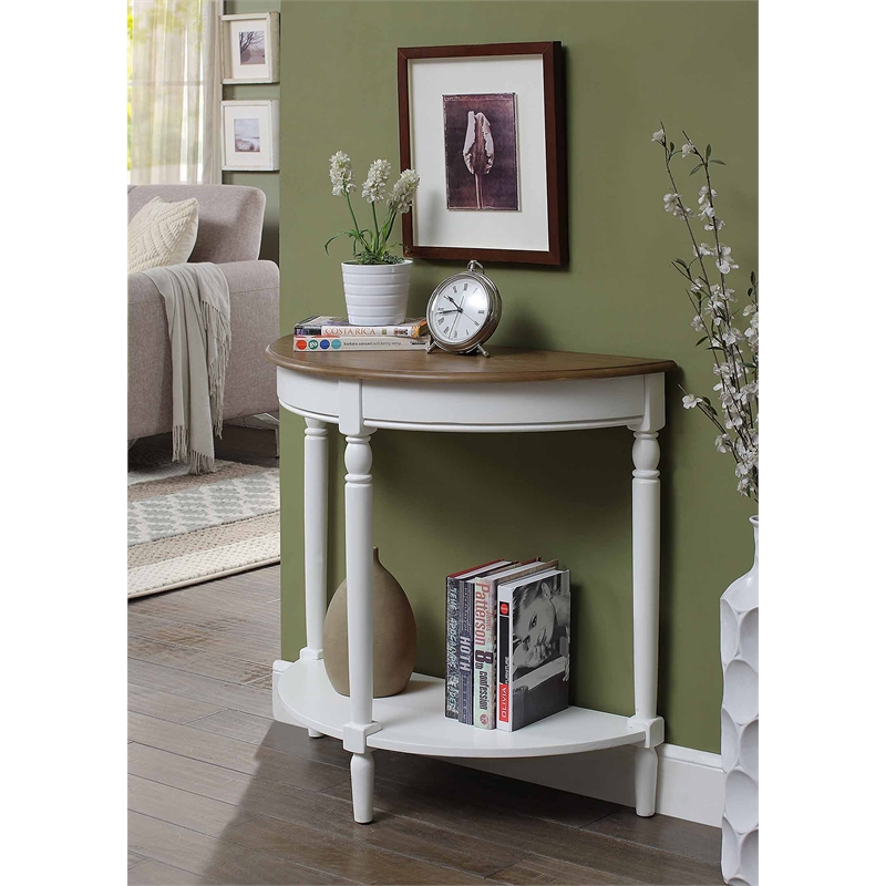 Convenience Concepts French Country Entryway Table in Black Wood Finish