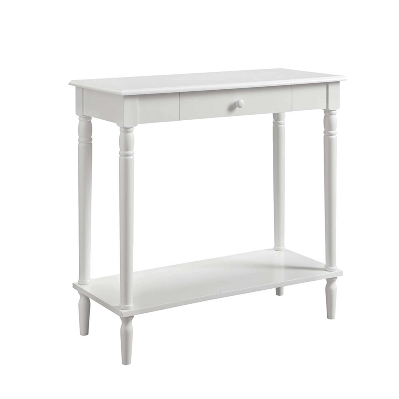 Convenience Concepts French Country Hall Table in White Wood Finish