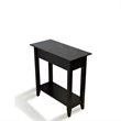 Convenience Concepts American Heritage Flip Top End Table in Black Wood Finish
