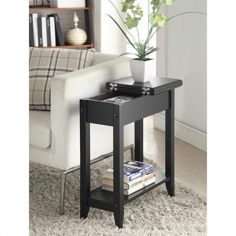 Flip Top End Table Black 7105059BL