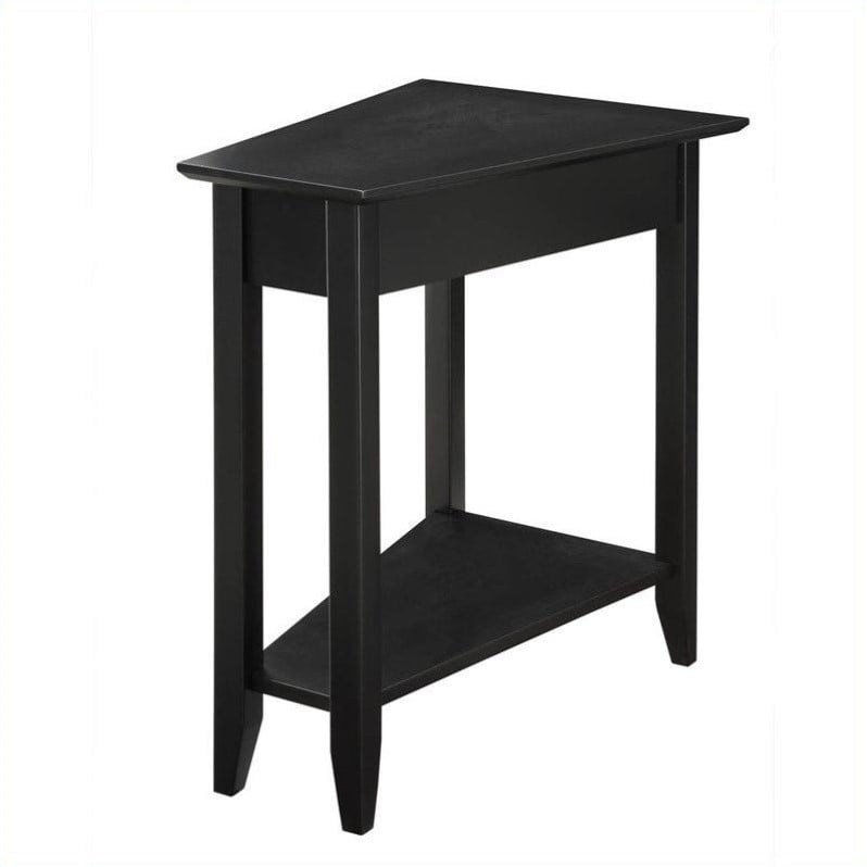 Convenience Concepts End Table Coffee Accent Table Rectangle in Wood - Black