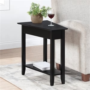 Convenience Concepts End Table Coffee Accent Table Rectangle in Wood - Black
