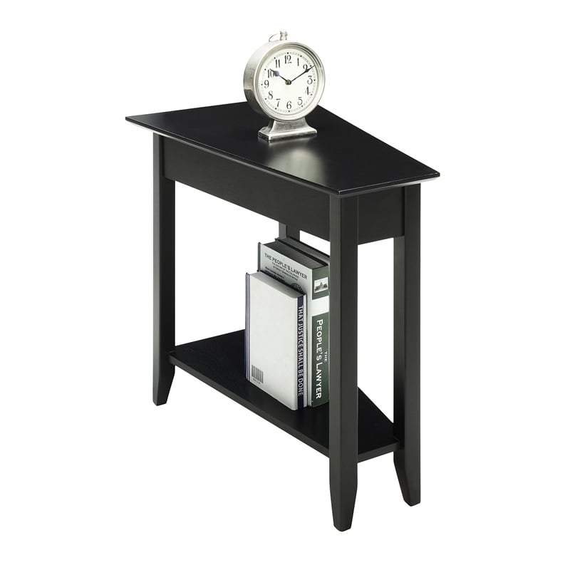 Convenience Concepts End Table Coffee Accent Table Rectangle in Wood - Black