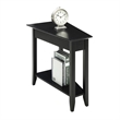Convenience Concepts End Table Coffee Accent Table Rectangle in Wood - Black