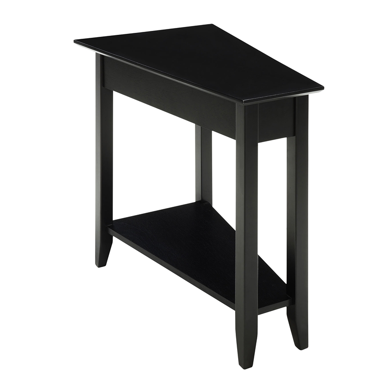 Convenience Concepts End Table Coffee Accent Table Rectangle in Wood - Black