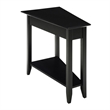 Convenience Concepts End Table Coffee Accent Table Rectangle in Wood - Black