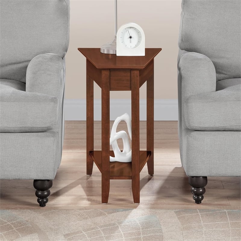 Convenience Concepts American Heritage Wedge End Table in Espresso