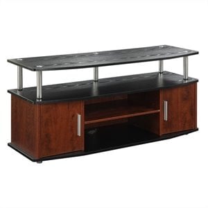 Convenience Concepts Designs2Go Monterey 48&quot TV Stand in Cherry and Black Wood