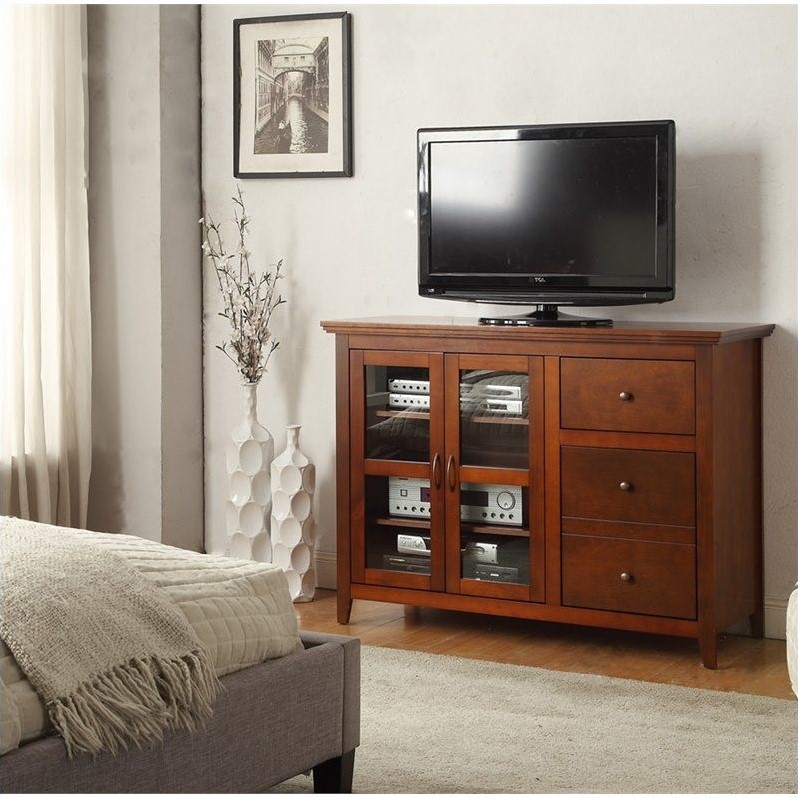 Convenience Concepts Designs2go Sierra Highboy Tv Stand Cherry Convenience Concepts Designs2go Sierra