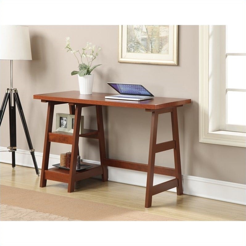 Convenience Concepts Designs2go Trestle Desk Cherry 090107ch