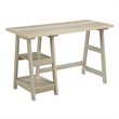 Convenience Concepts Designs2Go Trestle Desk in Weathered White Wood Finish