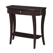 Convenience Concepts Newport Console Table in  Mahogany Espresso Wood Finish