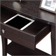 Convenience Concepts Newport Console Table in  Mahogany Espresso Wood Finish