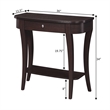 Convenience Concepts Newport Console Table in  Mahogany Espresso Wood Finish