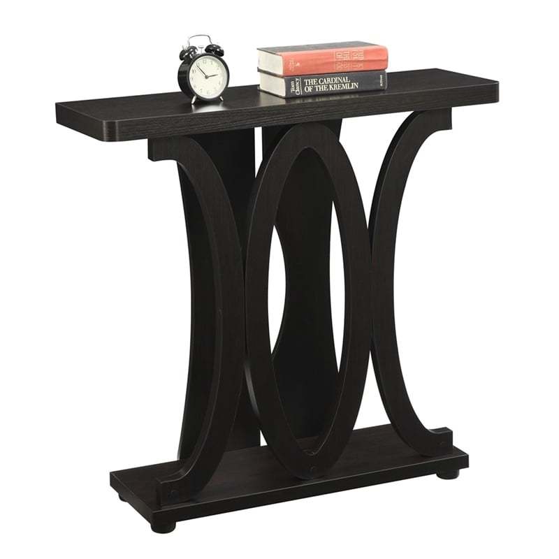Convenience Concepts Newport Hailey Console Table in Espresso Wood Finish