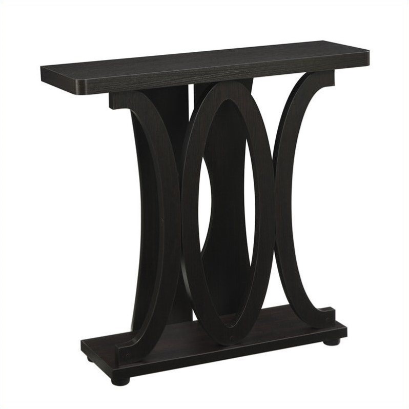 Convenience Concepts Newport Hailey Console Table in Espresso Wood Finish