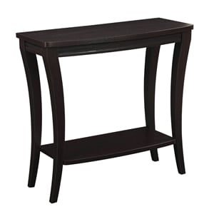 Convenience Concepts Newport Console Table with Shelf in Espresso Wood Finish