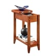 Convenience Concepts American Heritage Flip Top End Table in Cherry Wood Finish