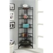 Convenience Concepts Designs2Go 5-Tier Folding Metal Corner Shelf in Black Metal