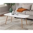 Convenience Concepts Oslo Rectangular Coffee Table in White Wood Finish