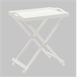 Designs2Go Folding Tray Table in White Solid Wood Finish with Handles