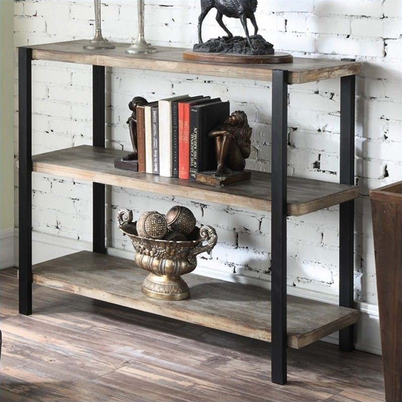 3 Tier Console Bookcase in Black Matte 227477