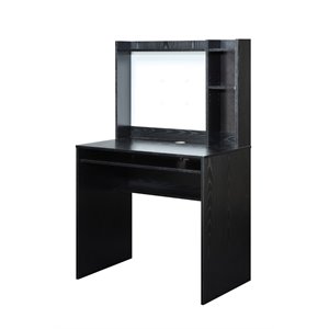 convenience concepts designs2go desk with shelves in black
