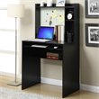 Convenience Concepts Designs2Go Desk with Shelves in Black