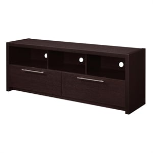 Newport Marbella 60-inch TV Stand with Cabinets and Shelves in Espresso Wood
