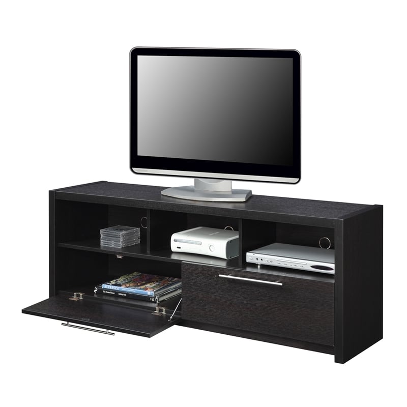 Newport Marbella 60-inch TV Stand with Cabinets and Shelves in Espresso Wood