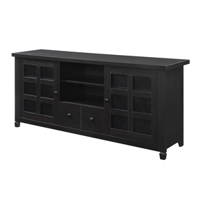 Convenience Concepts Newport Park Lane TV Stand in Espresso Wood Finish