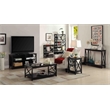 Convenience Concepts Oxford TV Stand in Black Wood Finish with Shelves