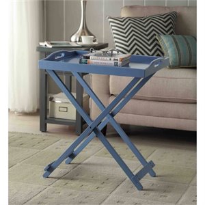 Folding Tray Table in Blue