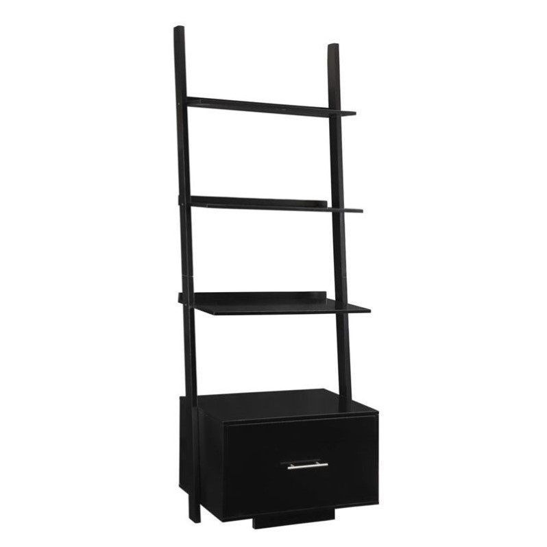 58 Adam A Frame Corner Shelf - Black - Winsome