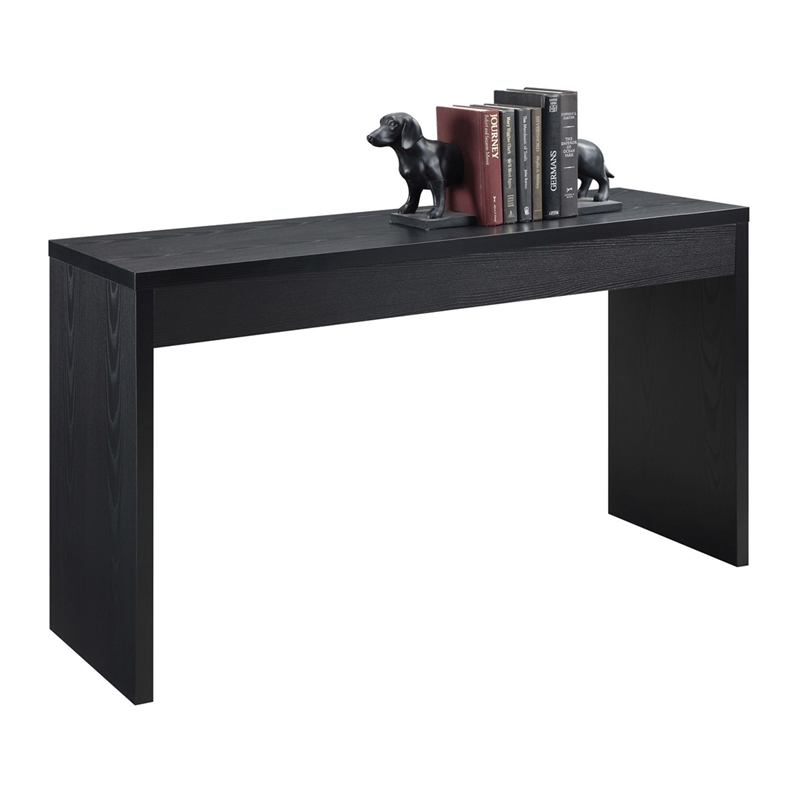 convenience concepts northfield hall console in black wood finish