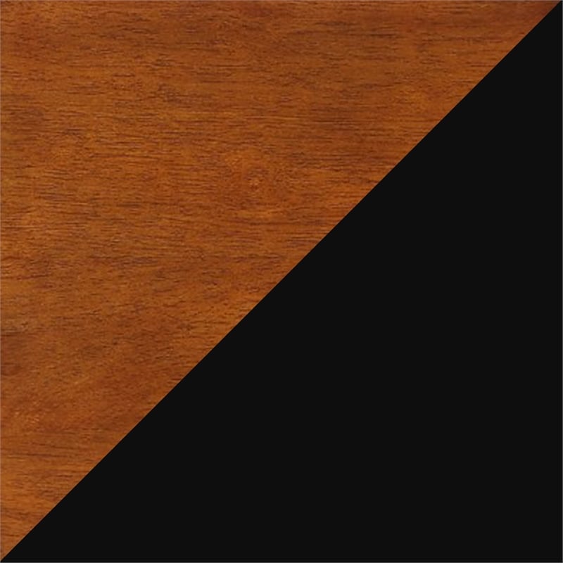 Convenience Concepts Tucson Console Table in Black Metal and Cherry Wood Finish