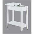 Convenience Concepts American Heritage Flip Top End Table in White Wood Finish