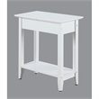 Convenience Concepts American Heritage Flip Top End Table in White Wood Finish