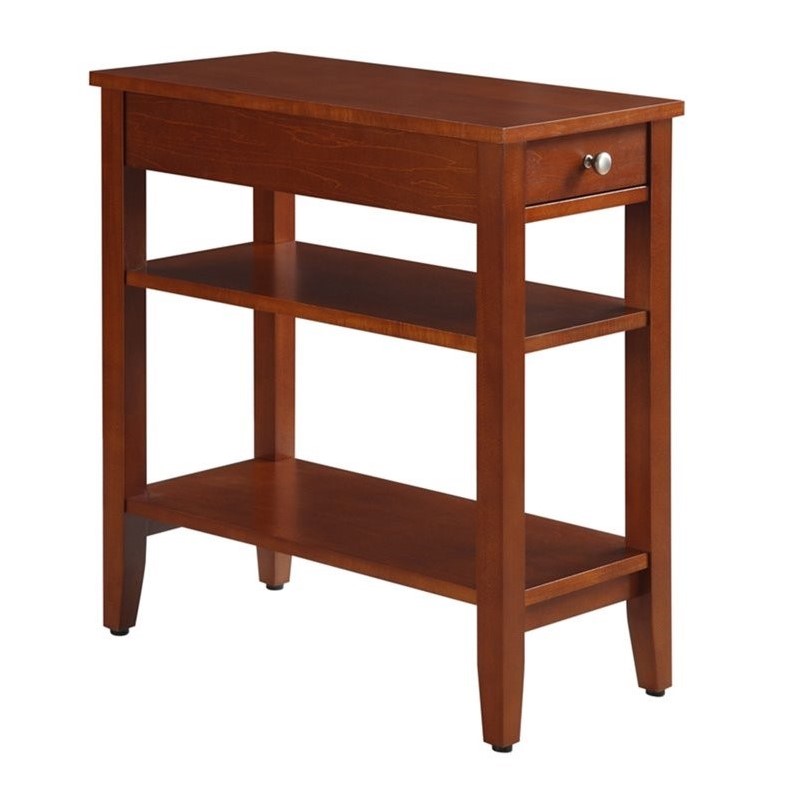Convenience Concepts American Heritage 3 Tier End Table in Cherry Wood