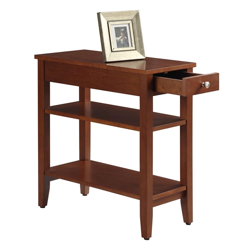 Convenience Concepts American Heritage 3 Tier End Table in Cherry Wood Finish
